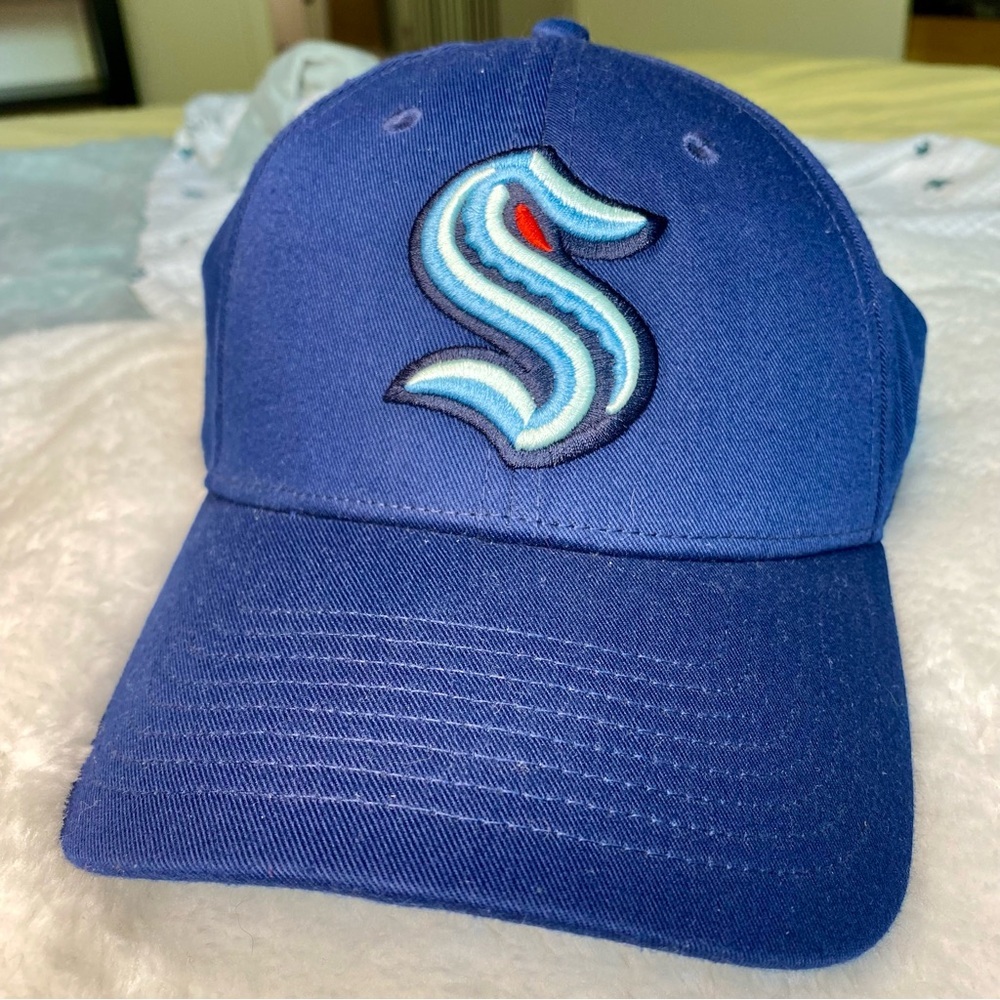NHL Seattle Kraken Hockey Hat Blue Fanatics Authentic with Embroidered Logo​